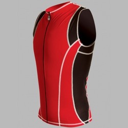 Men Riviera Tri Jersey Full Front Zip RED